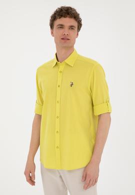 Erkek Fıstık Yeşili Uzun Kollu Basic Gömlek - 50284297130