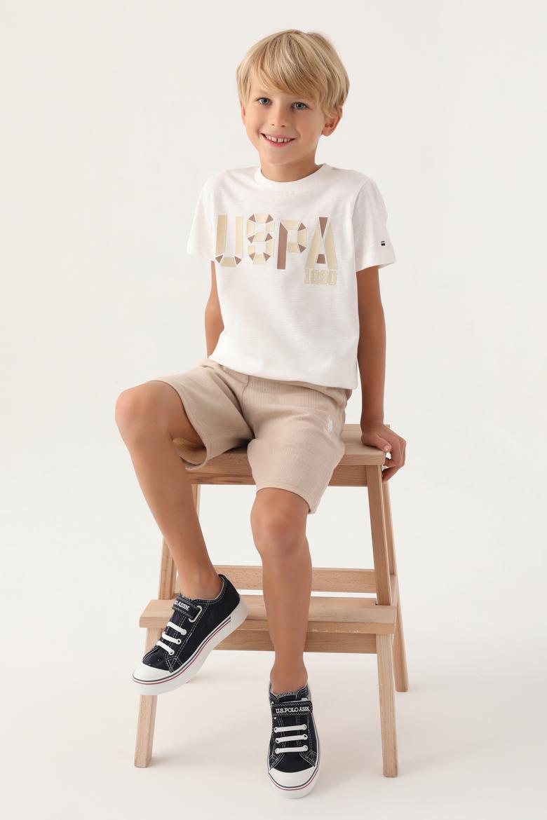 Erkek Çocuk Bej Pijama Takımı