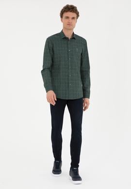 Erkek Yeşil Uzun Kollu Gömlek - 50272369016