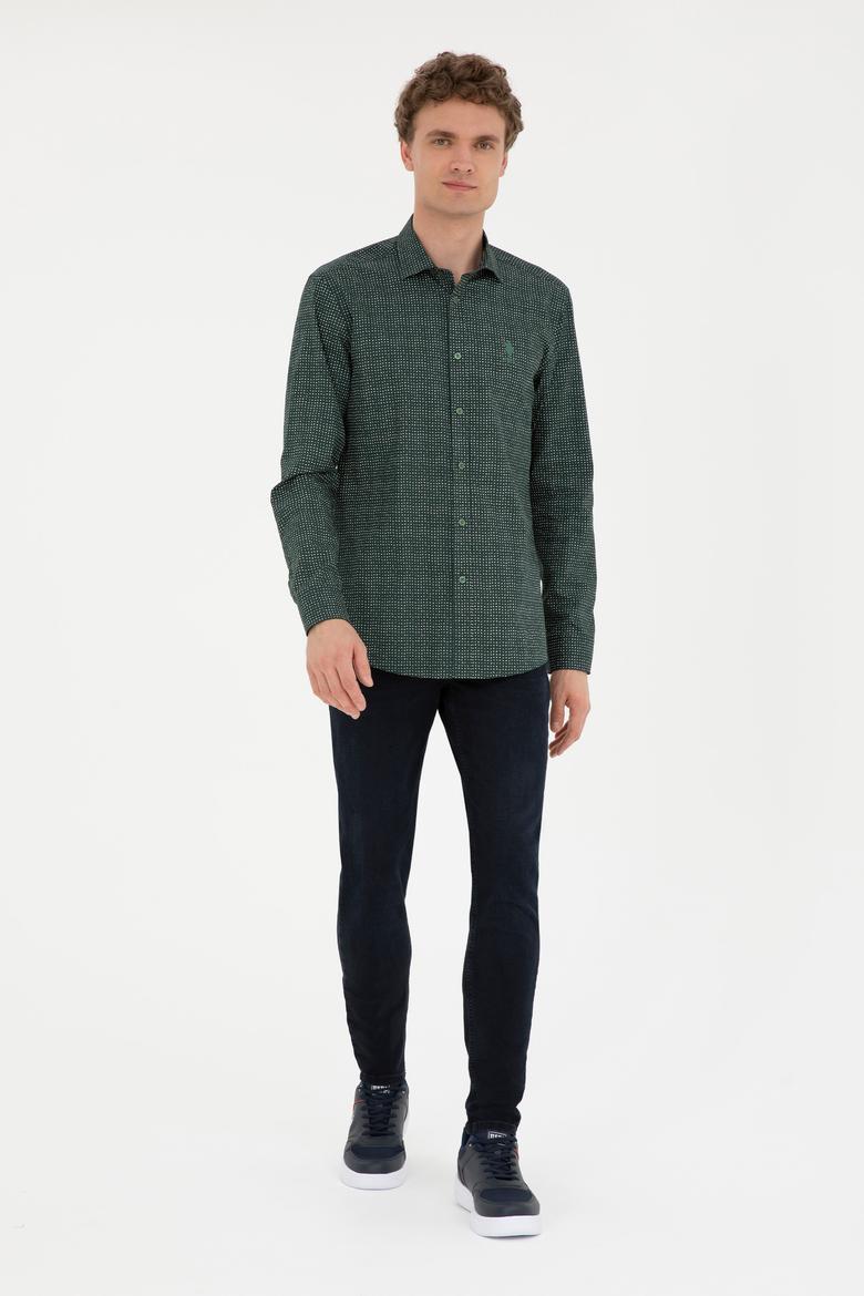 Erkek Yeşil Uzun Kollu Gömlek - 50272369016