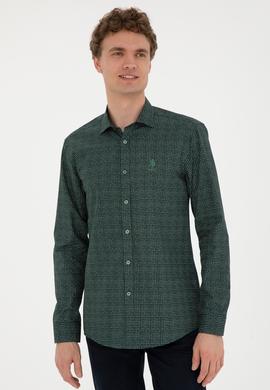 Erkek Yeşil Uzun Kollu Gömlek - 50272369016