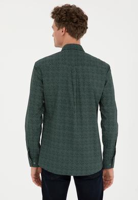 Erkek Yeşil Uzun Kollu Gömlek - 50272369016