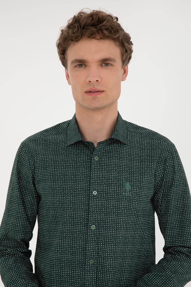 Erkek Yeşil Uzun Kollu Gömlek - 50272369016