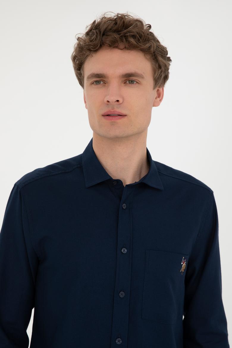 Erkek Lacivert Uzun Kollu Gömlek - 50272708001