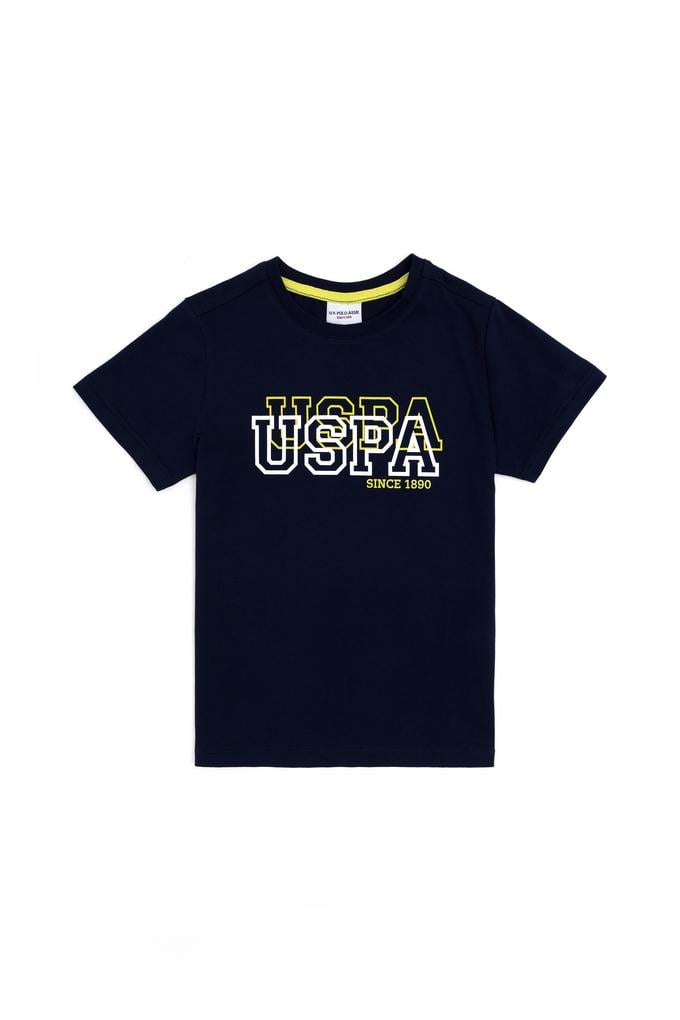 Erkek Çocuk Lacivert Basic Bisiklet Yaka Tişört