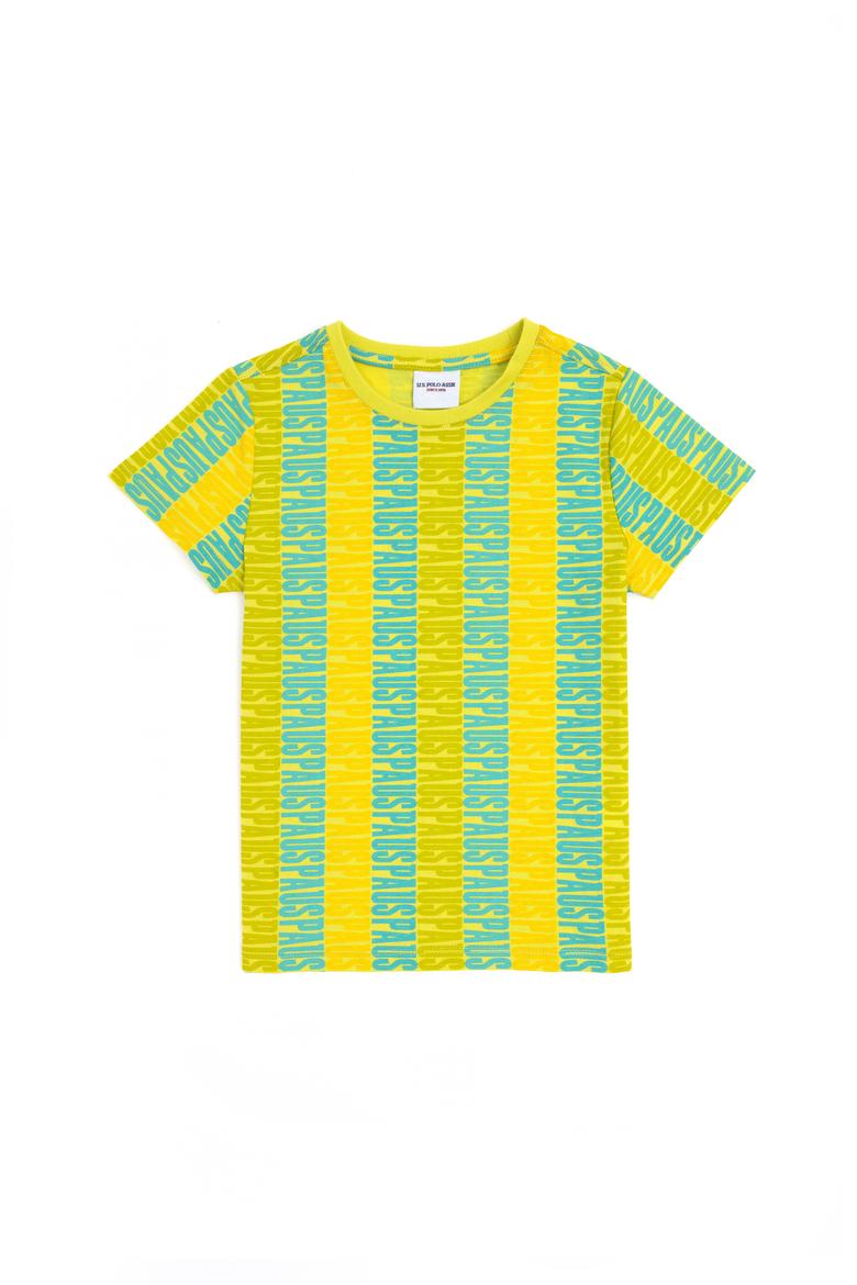 Erkek Çocuk Fıstık Yeşili Bisiklet Yaka Tişört - 50288049003