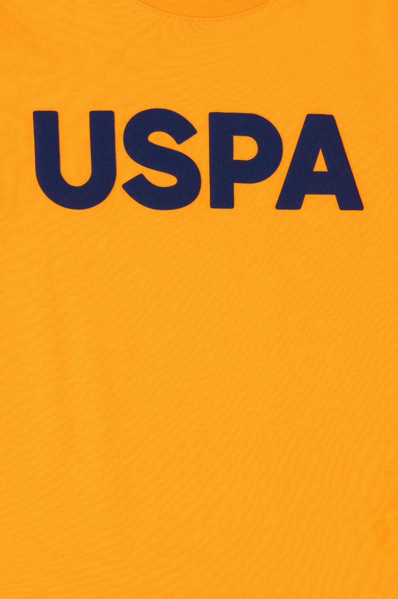 Erkek Çocuk Turuncu Basic Bisiklet Yaka Tişört