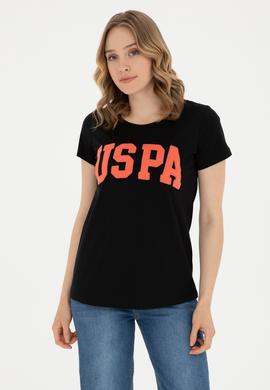 Kadın Siyah Bisiklet Yaka Basic Tişört - 50280036054