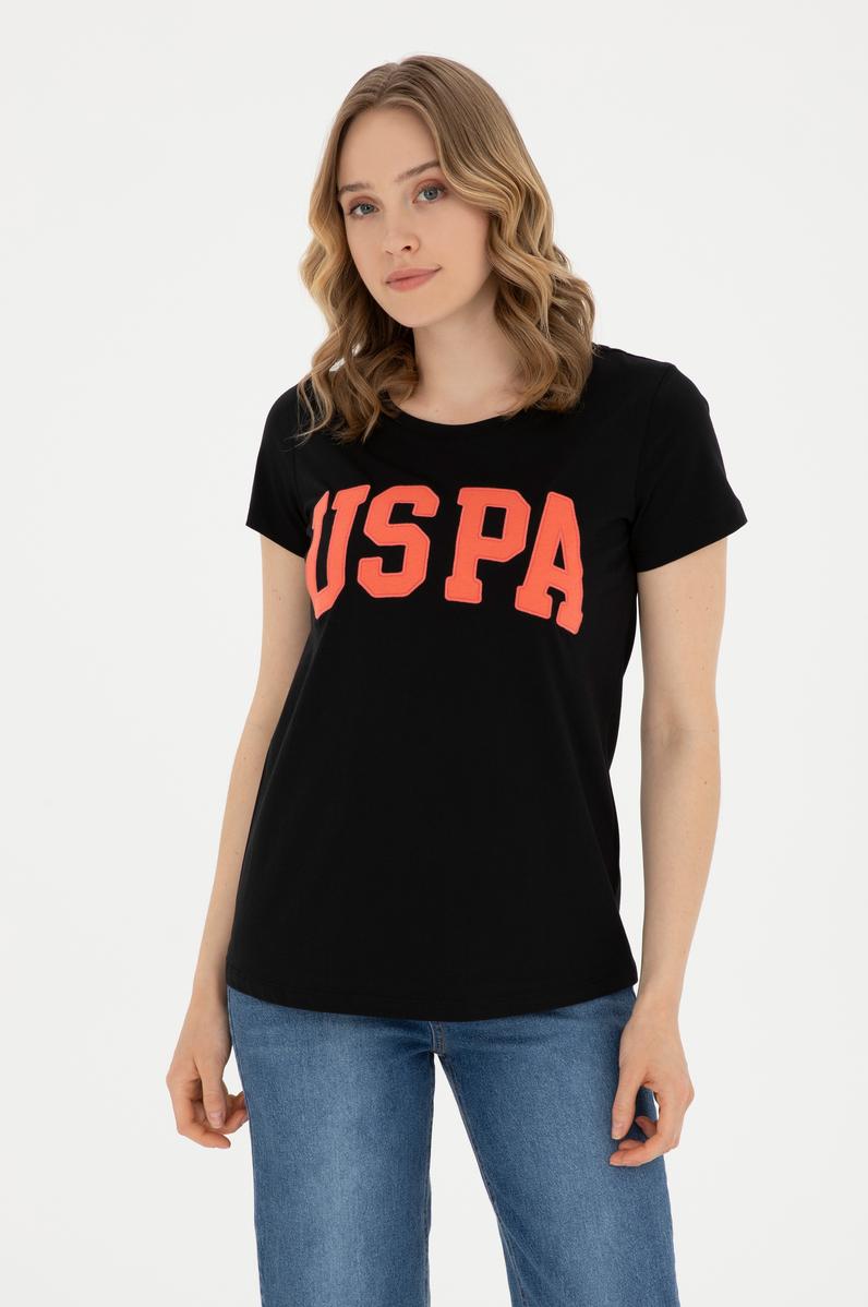 Kadın Siyah Bisiklet Yaka Basic Tişört