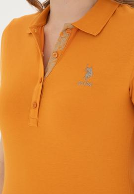 Kadın Kiremit Basic Polo Yaka Tişört - 50280060116