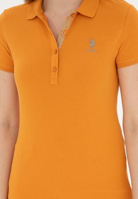 Kadın Kiremit Basic Polo Yaka Tişört - 50280060116