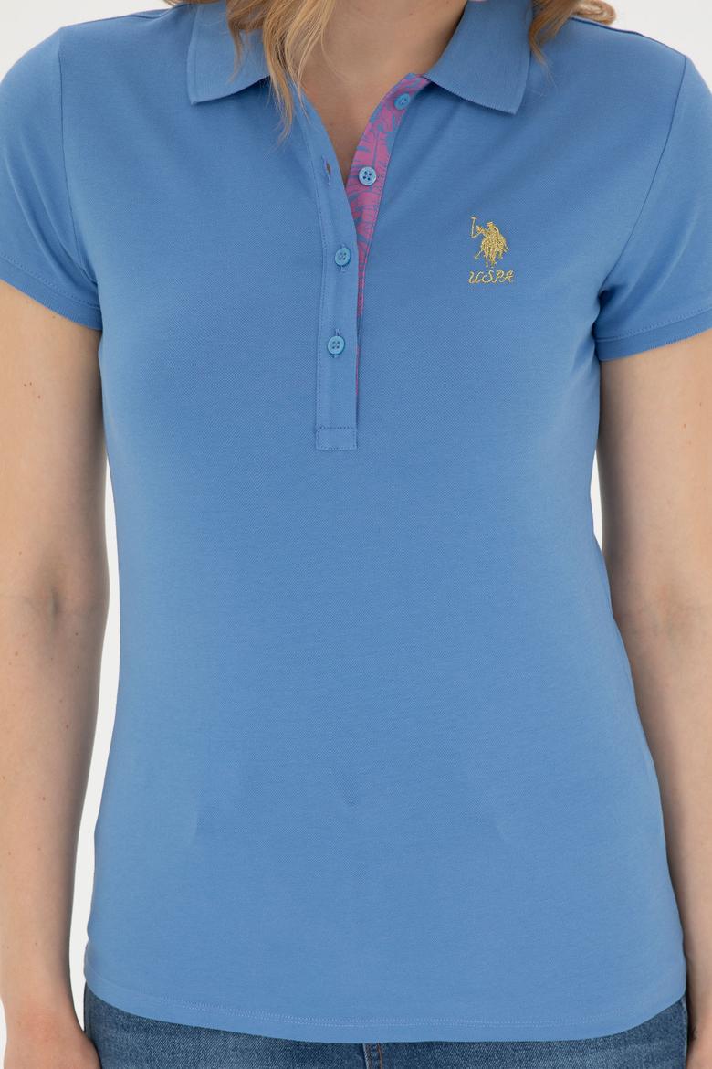 Kadın Koyu Mavi Basic Polo Yaka Tişört - 50280065146