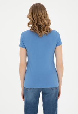 Kadın Koyu Mavi Basic Polo Yaka Tişört - 50280065146