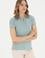 Kadın Su Yeşili Basic Polo Yaka Tişört