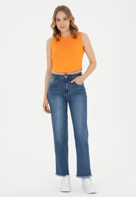 Kadın Mavi Jean Pantolon - 50282813007