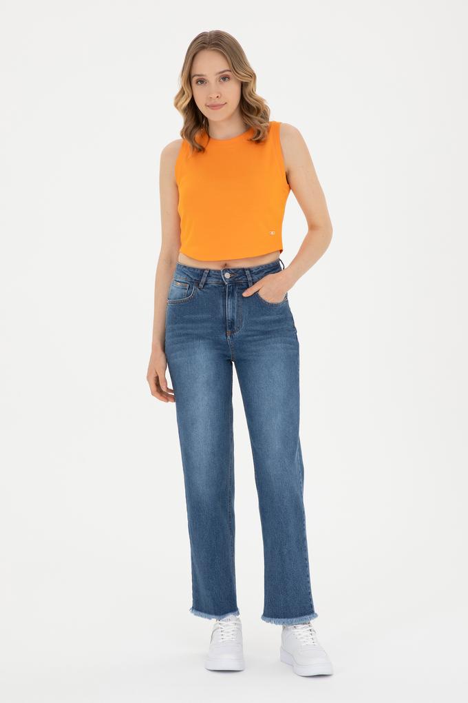 Kadın Mavi Jean Pantolon