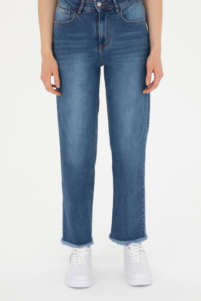 Kadın Mavi Jean Pantolon - 50282813007