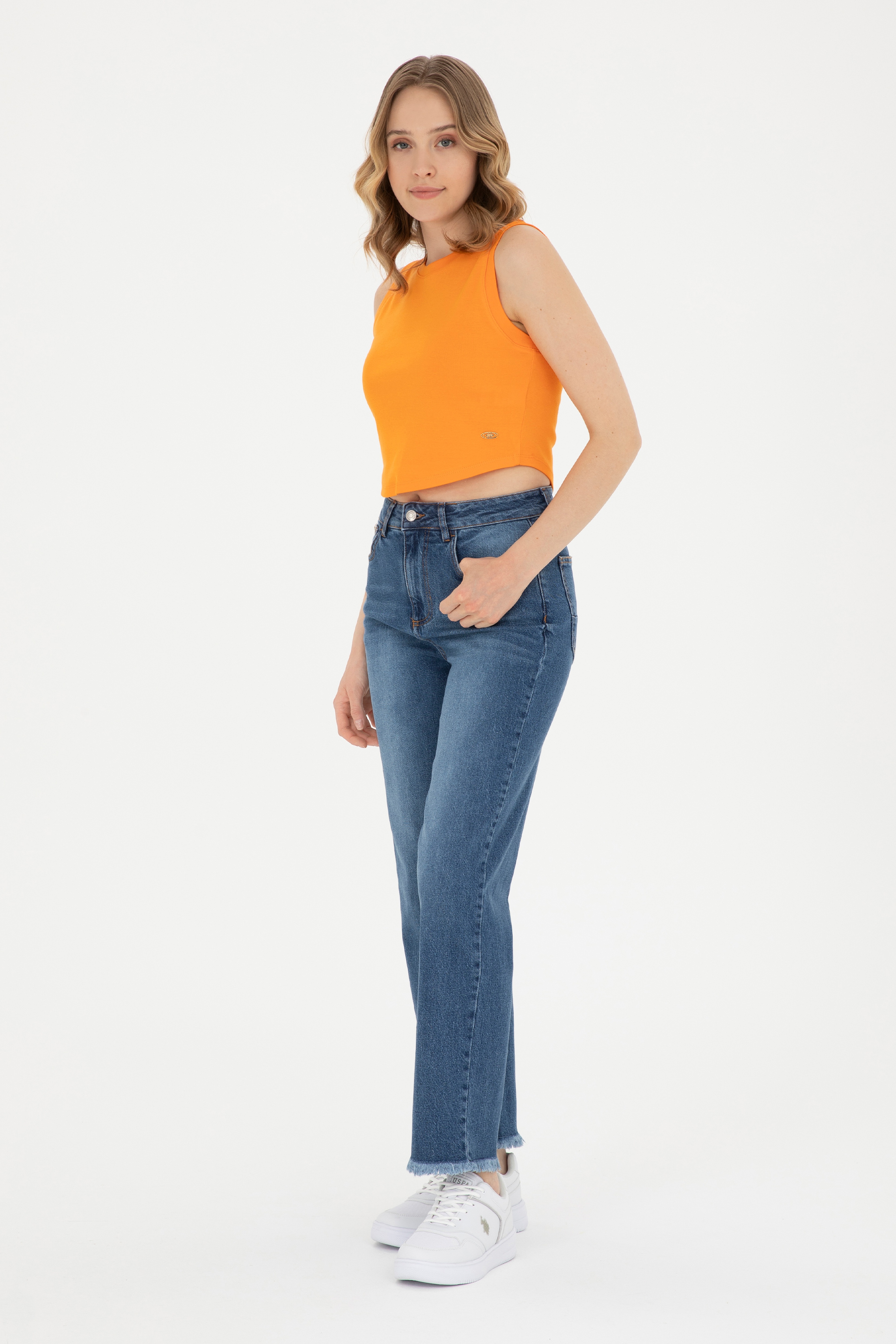 Kadın Mavi Jean Pantolon - Image 3