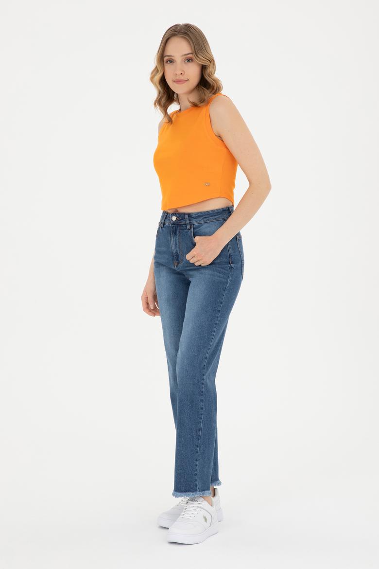 Kadın Mavi Jean Pantolon - 50282813007