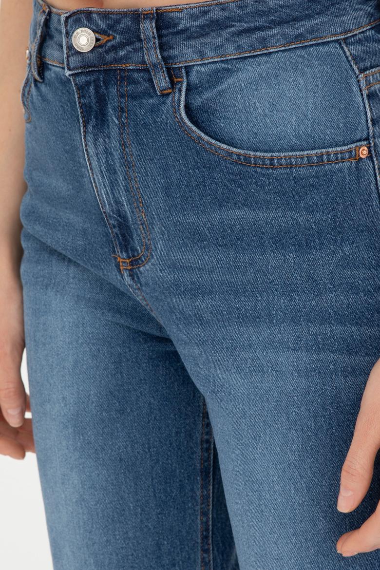 Kadın Mavi Jean Pantolon - 50282813007