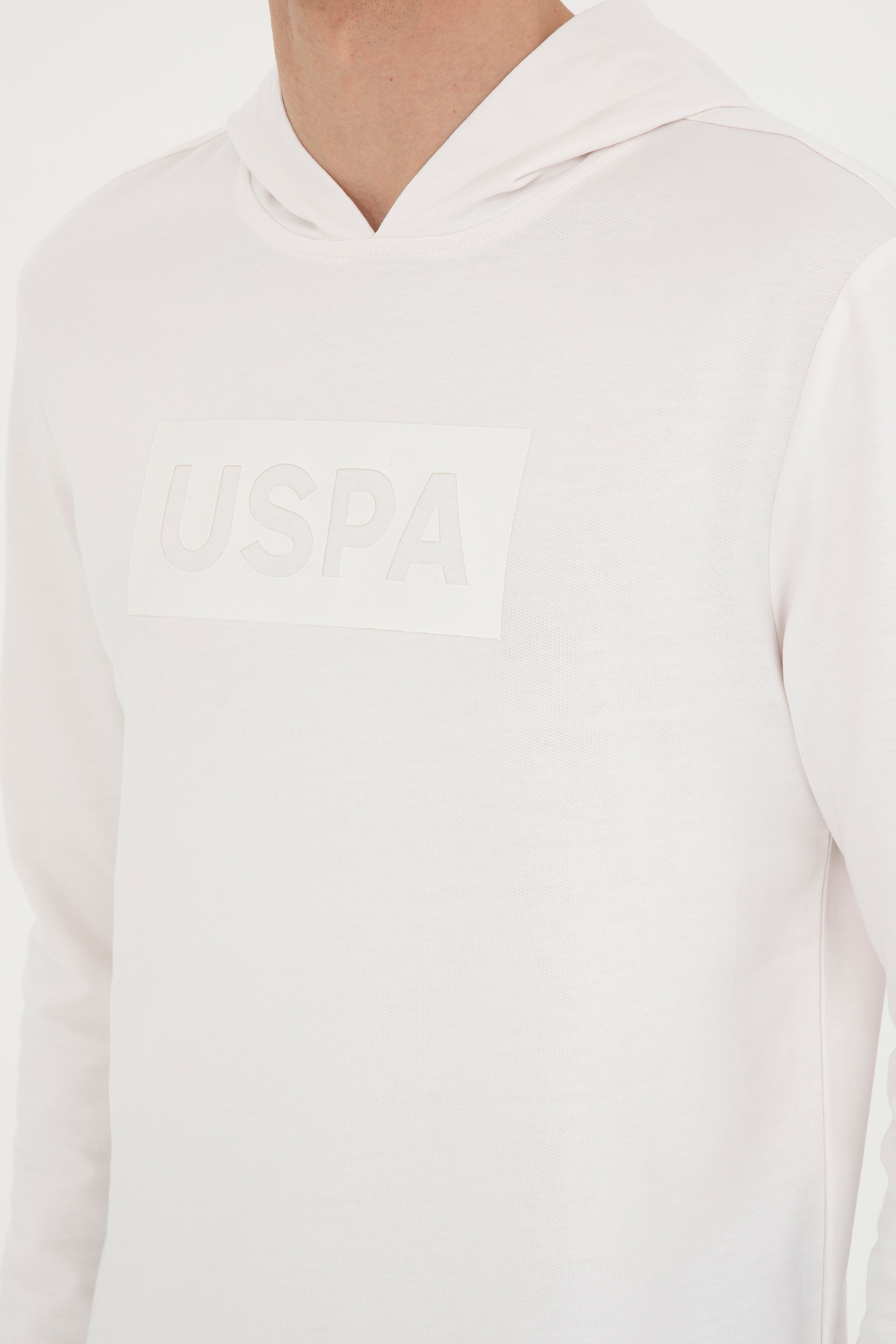Erkek Ekru Sweatshirt - Image 7