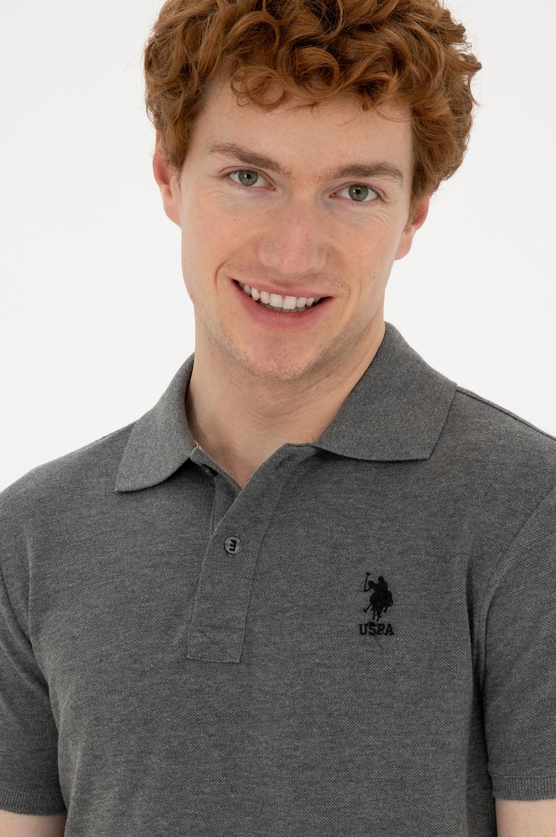 Erkek Antrasit Melanj Basic Tişört