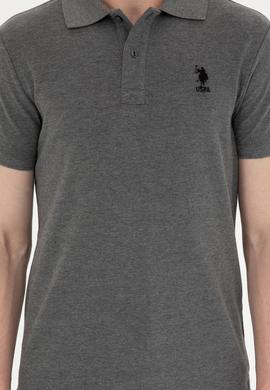 Erkek Antrasit Melanj Basic Tişört - 50279613027