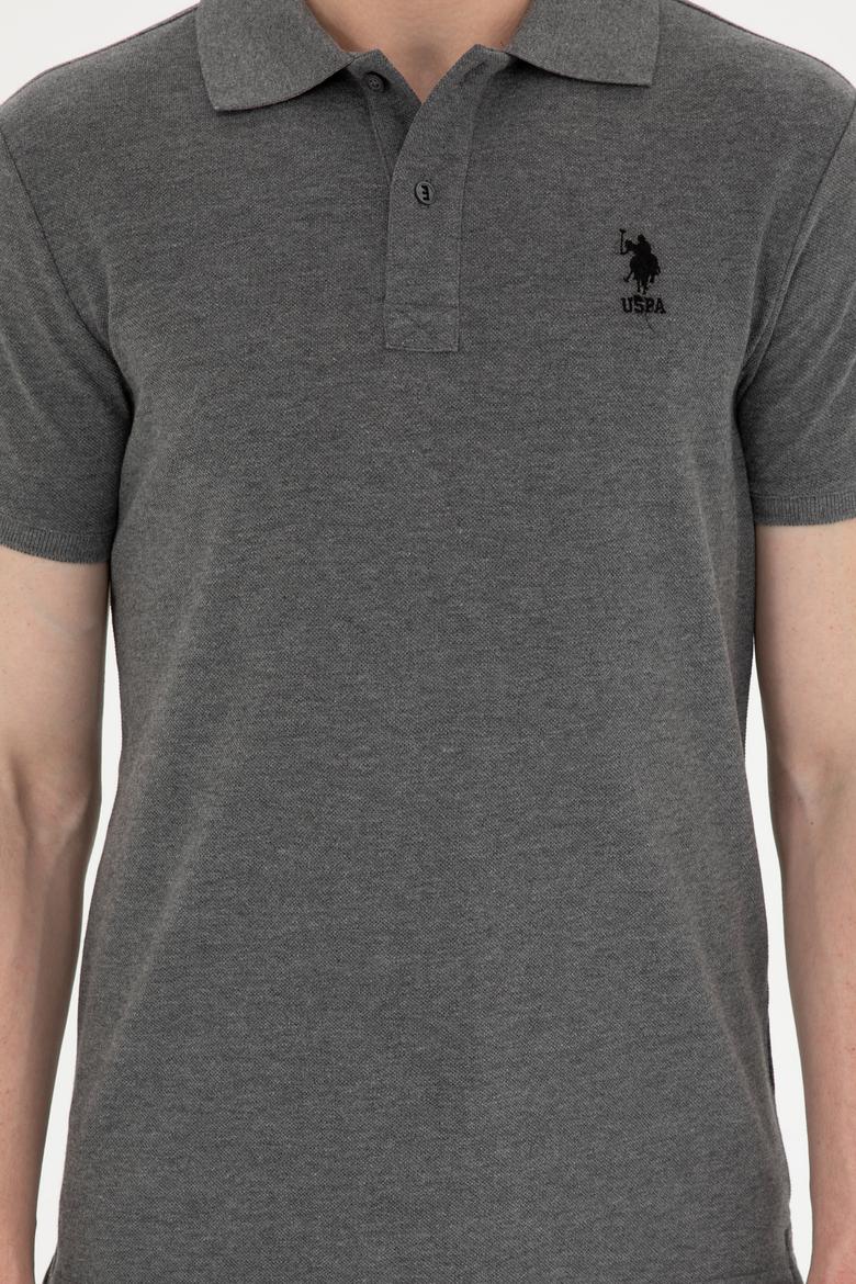 Erkek Antrasit Melanj Basic Tişört - 50279613027