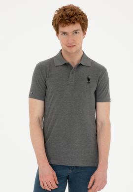 Erkek Antrasit Melanj Basic Tişört - 50279613027