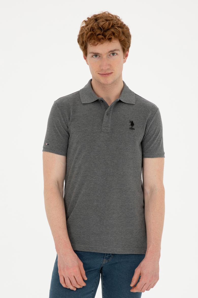 Erkek Antrasit Melanj Basic Tişört