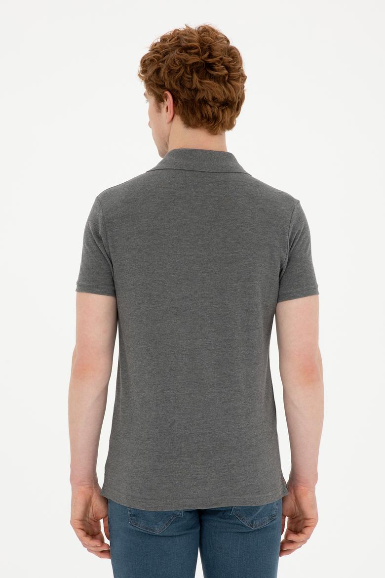 Erkek Antrasit Melanj Basic Tişört - 50279613027
