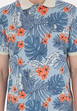 Erkek Oversize Fit Bisiklet Yaka Mavi Tişört - 50289883021