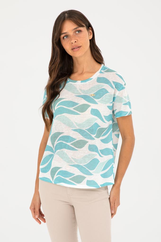 Kadın Mint Bisiklet Yaka Tişört