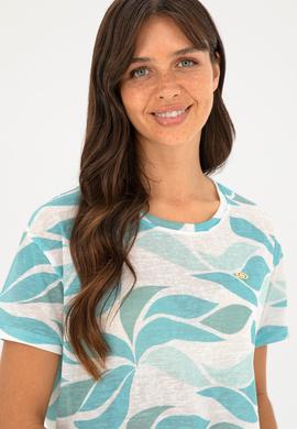 Kadın Mint Bisiklet Yaka Tişört - 50281792012