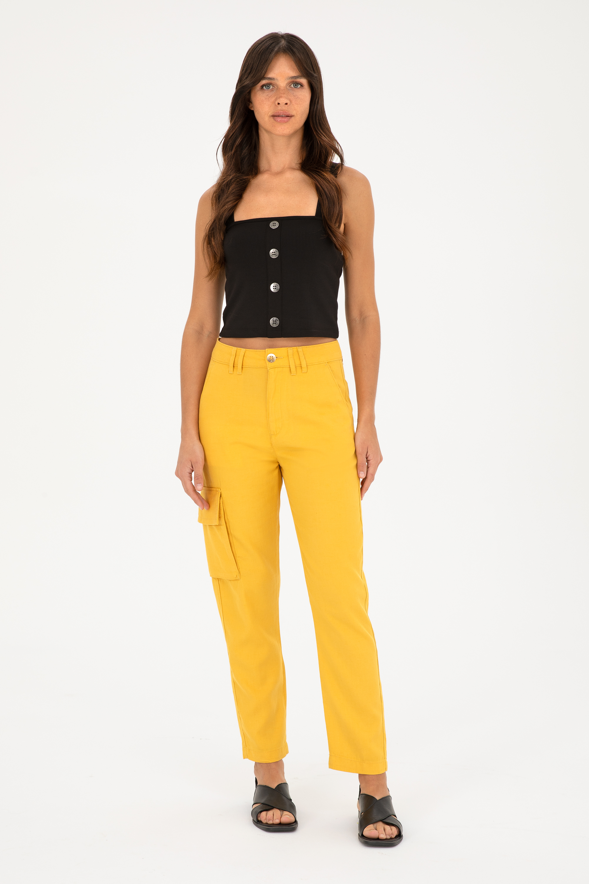 تی شرت Crop Top یقه یو شکل زنانه یو اس پولو | U.S. Polo Assn. - تصویر 4