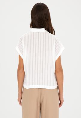 Kadın Beyaz Kısa Kollu Gömlek - 50289148003