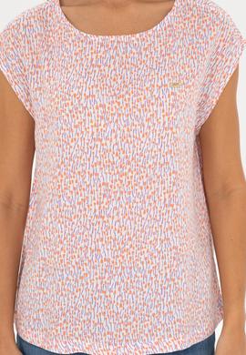 Kadın Somon Bisiklet Yaka Kısa Kollu Bluz - 50280956028