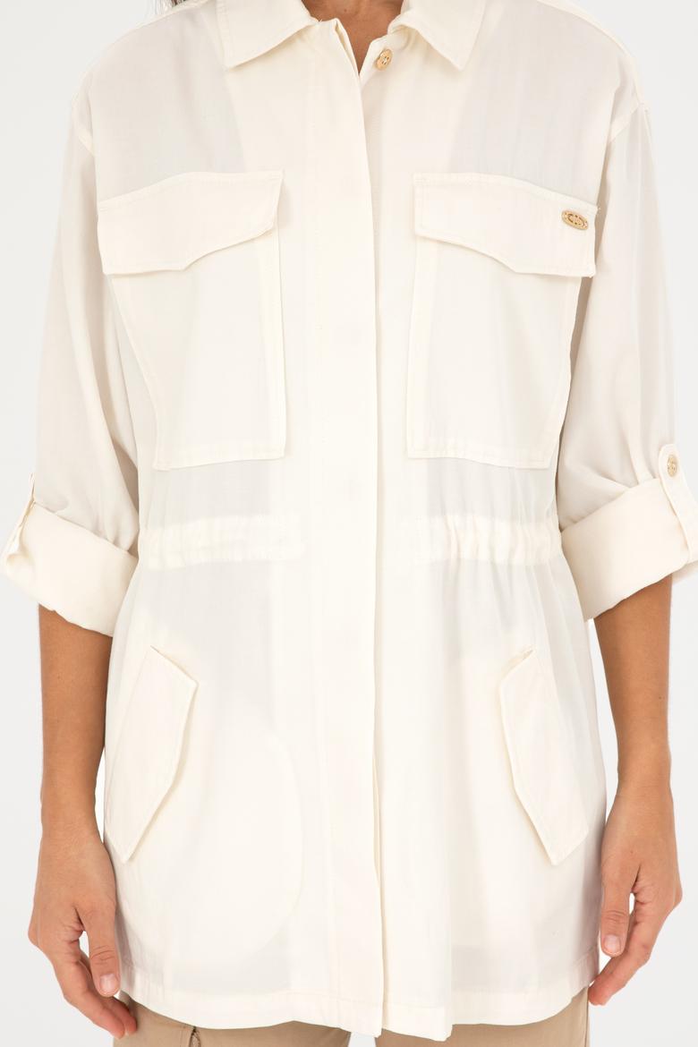 Kadın Ekru Ceket - 50284004019