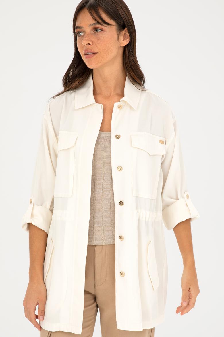 Kadın Ekru Ceket - 50284004019