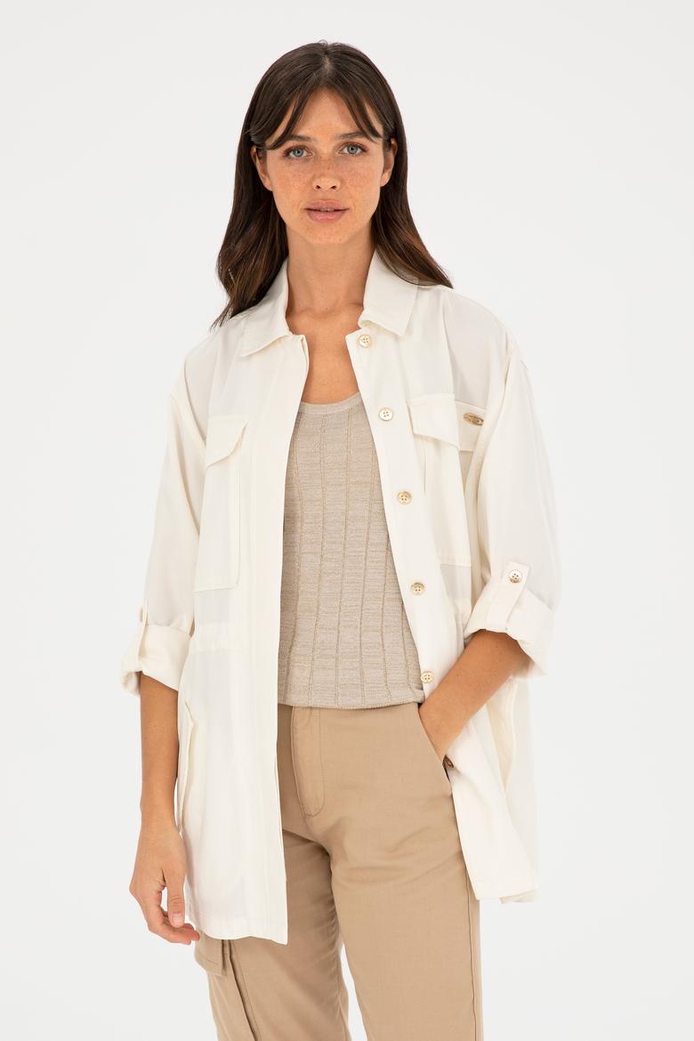 Kadın Ekru Ceket
