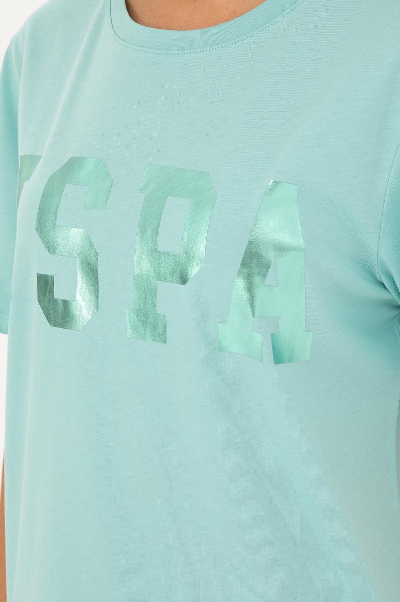 Kadın Su Yeşili Basic Bisiklet Yaka Tişört