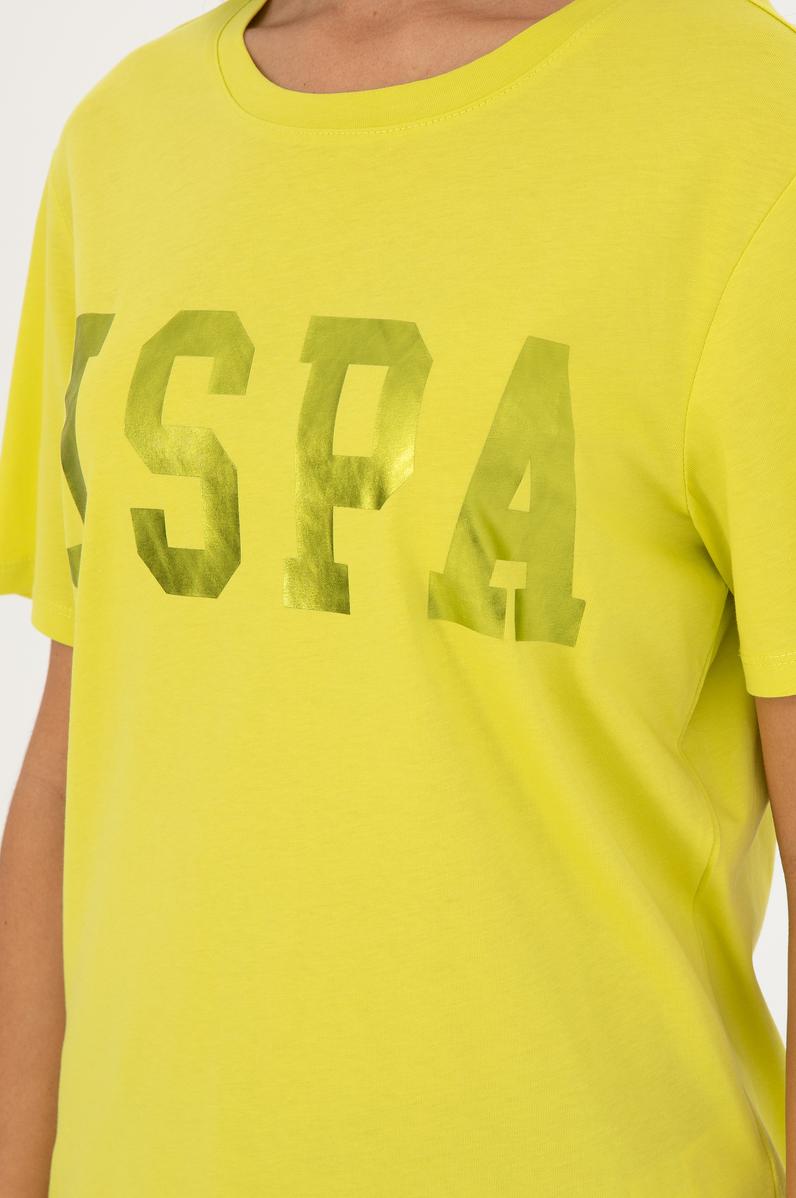 Kadın Fıstık Yeşili Basic Bisiklet Yaka Tişört