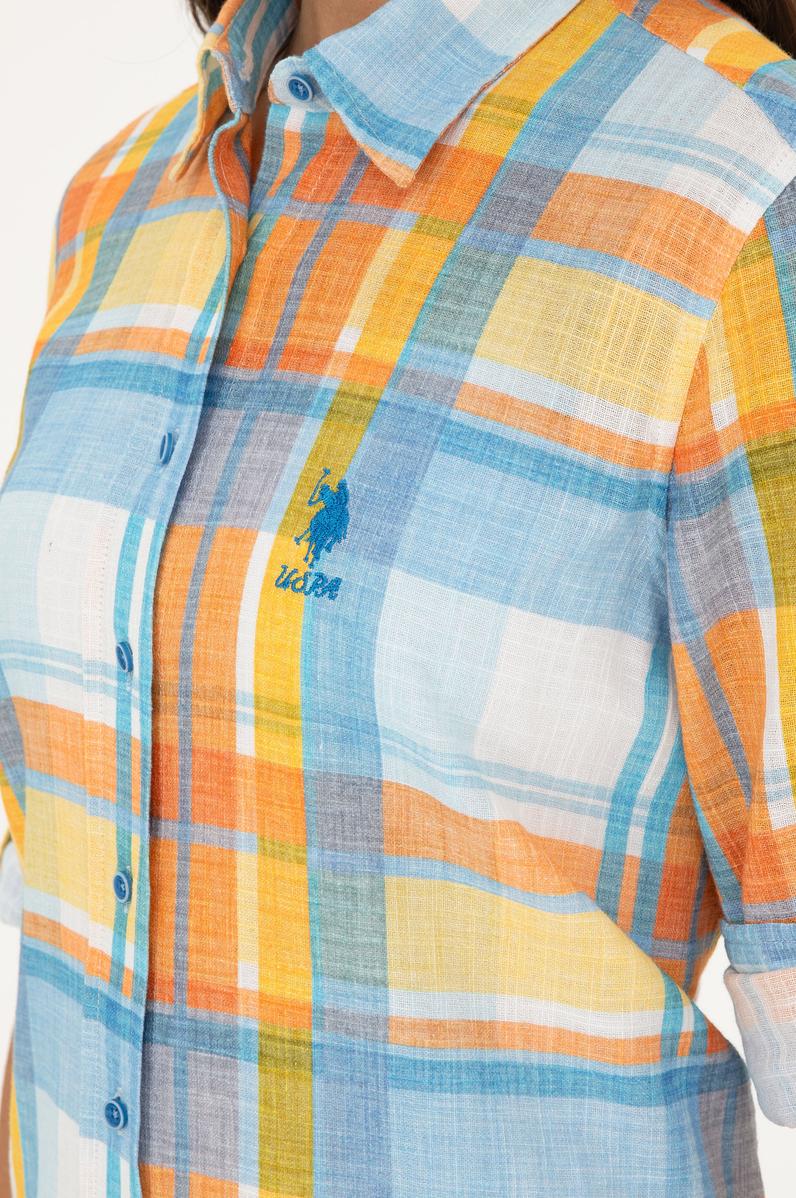 Kadın Saks Uzun Kollu Gömlek