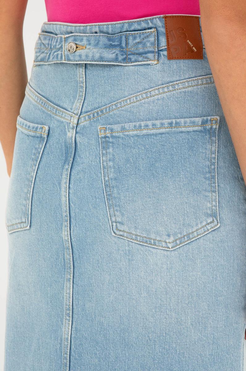 Kadın Açık Mavi Midi Boy Jean Etek