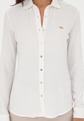 Kadın Ekru Örme Gömlek - 50282876004