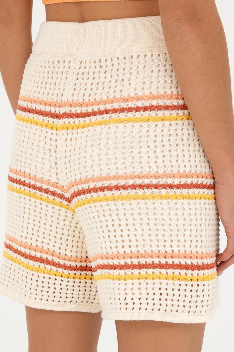 Kadın Krem Triko Şort