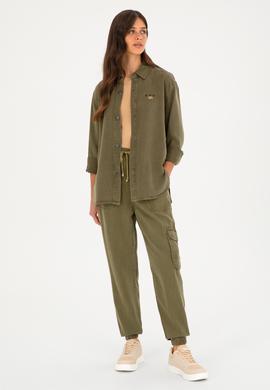 Kadın Haki Jean Pantolon - 50272273007