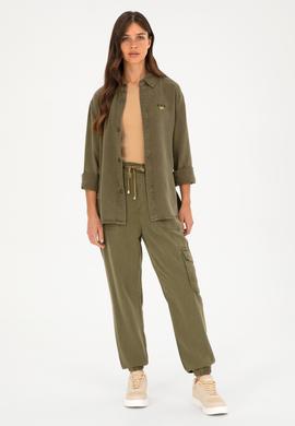 Kadın Haki Jean Pantolon - 50272273007