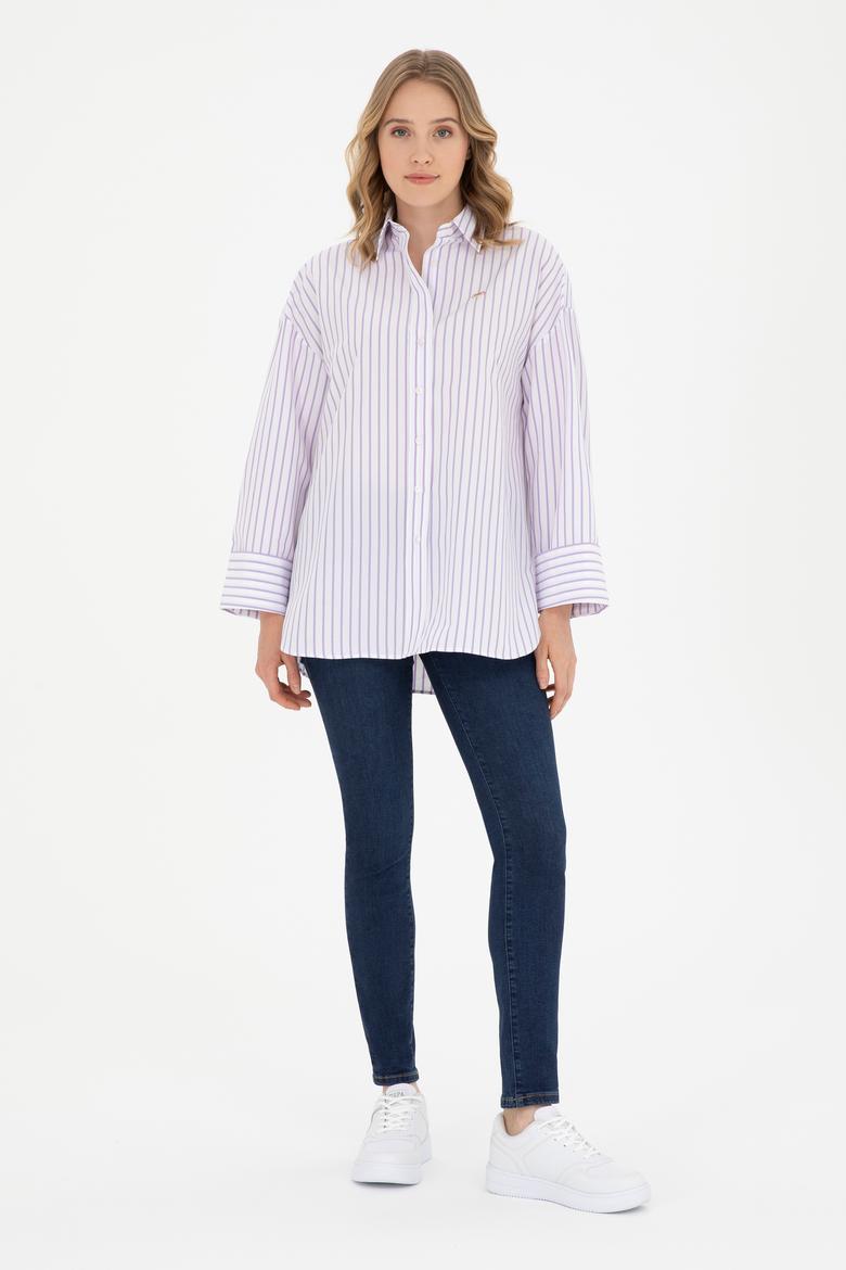 Kadın Lila Uzun Kollu Gömlek - 50289131004