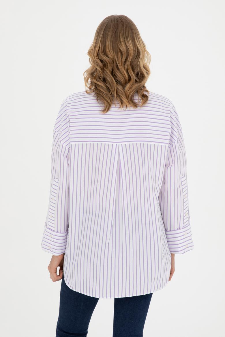 Kadın Lila Uzun Kollu Gömlek - 50289131004